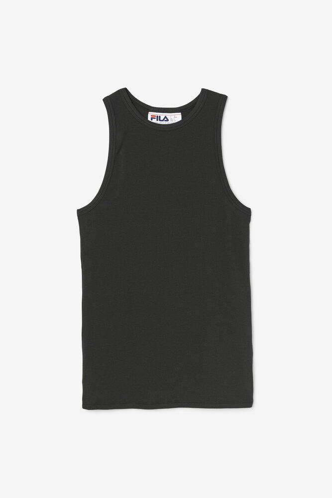 Fila Alexia Black Tank Top Womens - NZ 73482-ZGAW